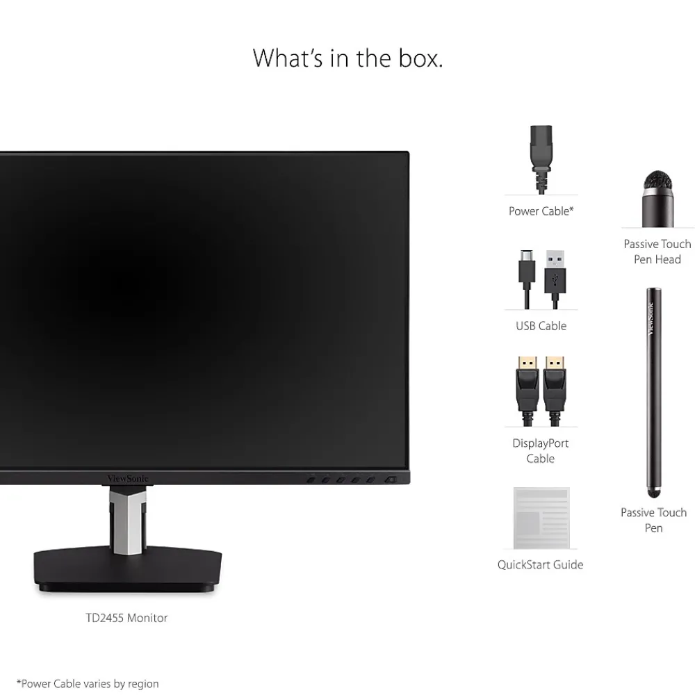New ViewSonic 24" 60Hz LED Monitor, Black (TD2455)