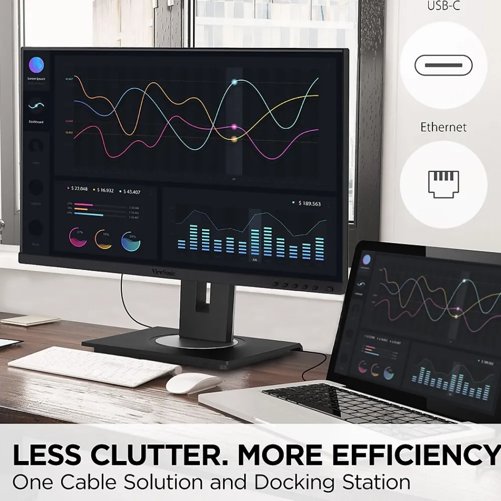 ViewSonic 27" 4K Ultra HD 60 Hz LCD Monitor, Black (VG2756-4K)