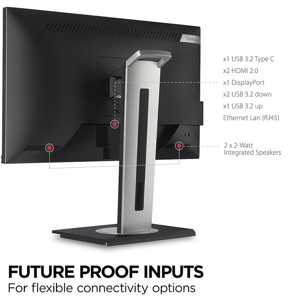 ViewSonic 27" 4K Ultra HD 60 Hz LCD Monitor, Black (VG2756-4K)