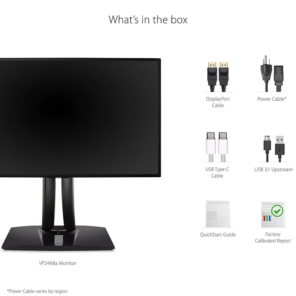 Outlet ViewSonic ColorPro 24" 60 Hz LCD Monitor, Black (VP2468A)