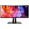 Clearance ViewSonic ColorPro 34" Curved 100 Hz LCD Monitor, Black (VP3481A)