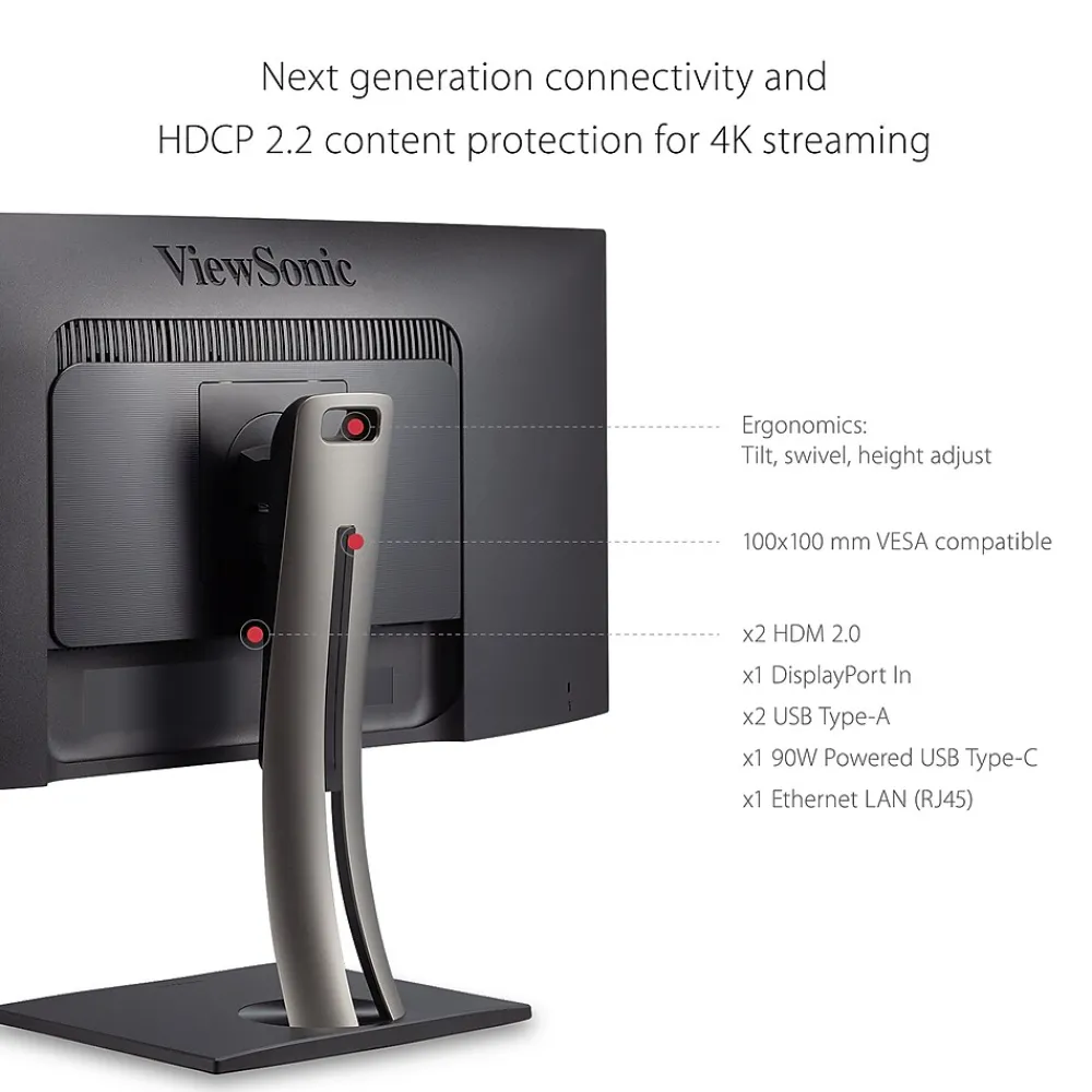 Clearance ViewSonic ColorPro 34" Curved 100 Hz LCD Monitor, Black (VP3481A)