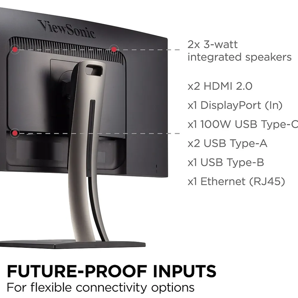 Sale ViewSonic ColorPro 34" Curved 75Hz LED Monitor, Black (VP3456A)