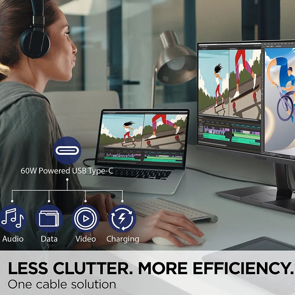 Sale ViewSonic ColorPro 24" 60Hz LCD Monitor, Black (VP2456)