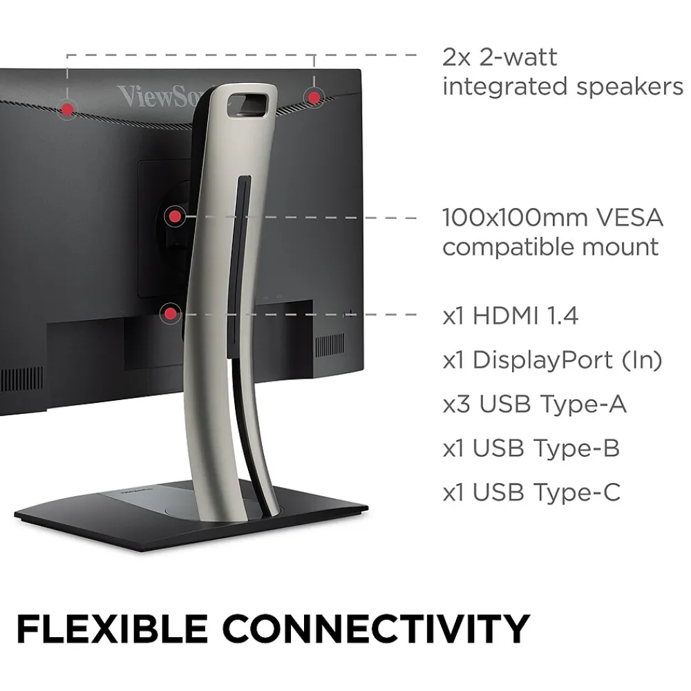 Sale ViewSonic ColorPro 24" 60Hz LCD Monitor, Black (VP2456)