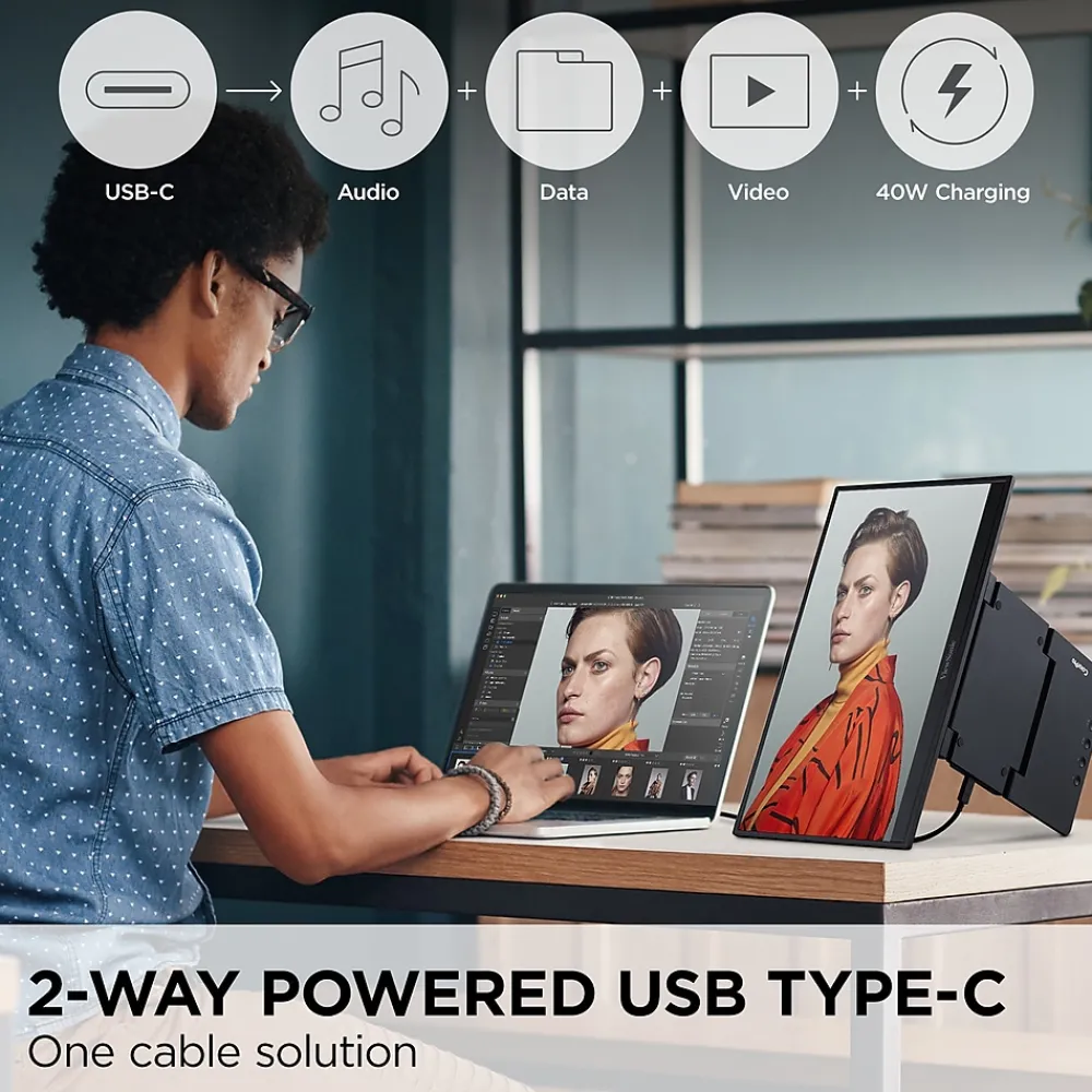 Online ViewSonic ColorPro 16" 75Hz LED Monitor, Black (VP1656)