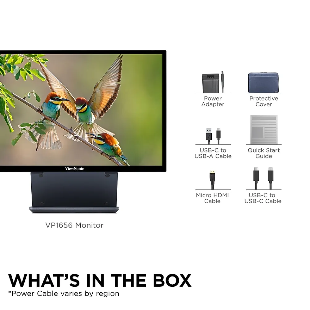 Online ViewSonic ColorPro 16" 75Hz LED Monitor, Black (VP1656)