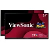 Best ViewSonic Dual Pack Head-Only 24" 100 Hz LED Monitor, Black (VA2456-MHD_H2)