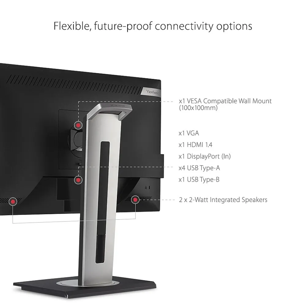 Best ViewSonic Ergonomic 27" 60 Hz LED Monitor, Black (VG2748A)