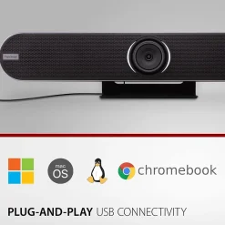 Sale ViewSonic 4K (3840 x 2160) Wide-Angle Conference Webcam, 8 Megapixels, Black (VB-CAM-201)