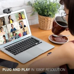 Hot ViewSonic 1080p USB Camera with Stereo Microphone Zoom, Gray (VB-CAM-002)