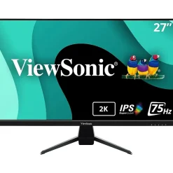 New ViewSonic Thin-Bezel 27" 75Hz LED Monitor, Black (VX2767U-2K)