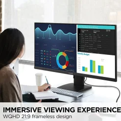 Discount ViewSonic UltraWide WQHD 34" 75 Hz LCD Monitor, Black (VA3456-MHDJ)