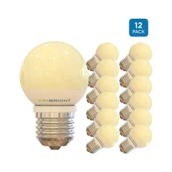Viribright 3.2-Watt Soft White LED Globe Bulb, 12/Pack (74564)