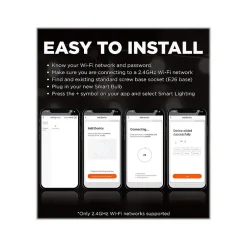 Viribright Wi-Fi 60W Equivalent A19 LED Smart Light Bulb, White (658101)