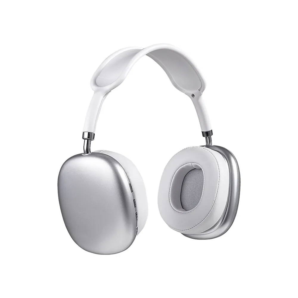 Air Vibes Wireless On-Ear Headphones, Bluetooth, White/Silver (V50023BTWHSIT36)<Vivitar Clearance