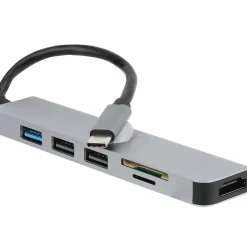 Vivitar Creator Series 6-Port USB-C Hub, Silver (VIVRW7320-NOC-STK-16)