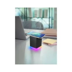 Magnetic 3-in-1 Wireless Charging Stand, USB-C, Black (PWR5003-BLK-T35-12)<Vivitar Online