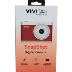 Vivitar Point Shoot Digital Camera, Red (VECXX75-RED-T35-6)