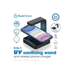 PureMobile Wireless Charger for Most Smartphones, Black (V40061)<Vivitar Outlet