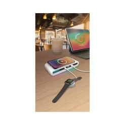 Wireless Multi-Charger, USB-A/USB-C, White (PWR6006-WHT-T35-12)<Vivitar Discount