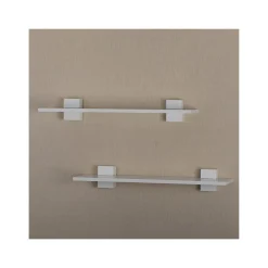 Shelving*V-Light MDF Wall-Mounted Shelf, 22", White, 2/Pack (VW141023W)