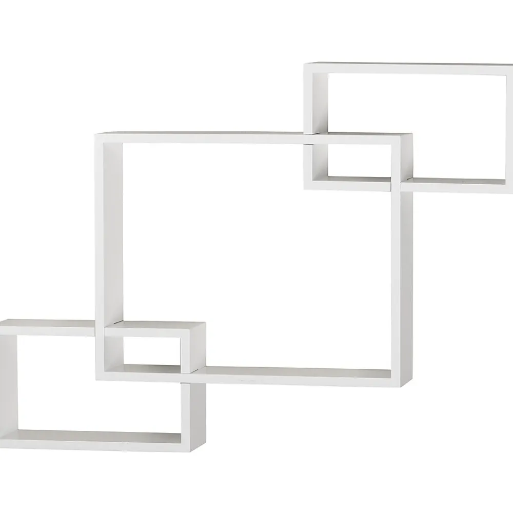 Shelving*V-Light 6-Shelf Wood Mounted Decorative Unit, 27.4", White (VW161016W)