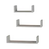 Shelving*V-Light Wood Wall-Mounted Shelves, White, 3/Pack (VW161011W)