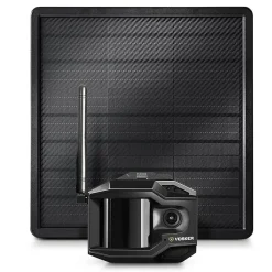 VOSKER V300 Outdoor Wired/Wireless Solar Security Camera, Black (V300-ULT-US)