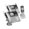VTech Small Business 80-0327-00 4-Line Cordless Phone System, Silver/Black