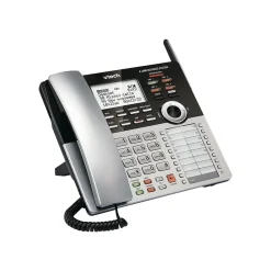 VTech Small Business CM18245 4-Line Cordless Extension Phone, Silver/Black