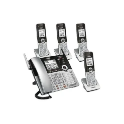 VTech Small Business System 80-0328-00 4-Line Cordless Phone, Silver/Black