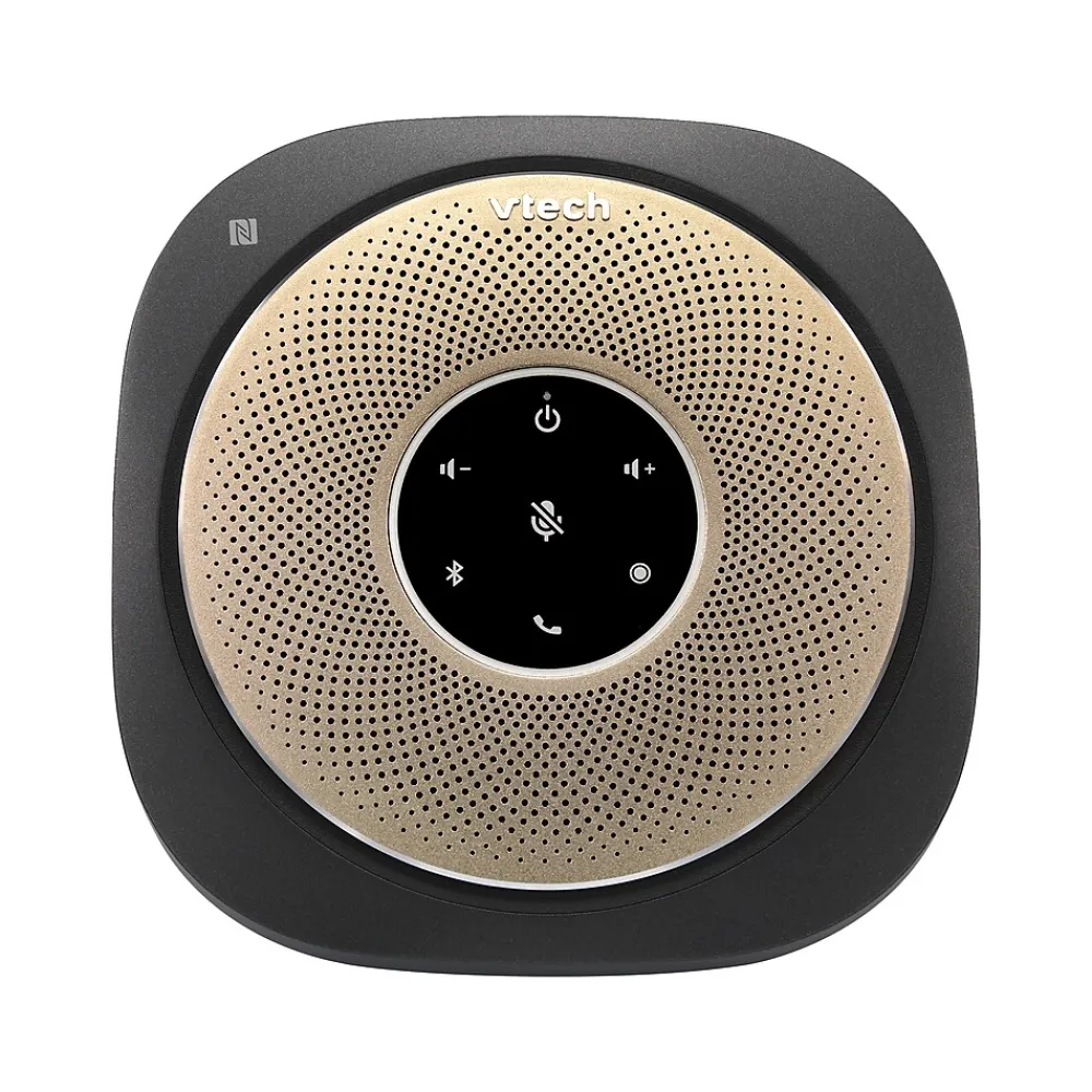 VTech VCS601-2 Cordless Conference Speakerphone, Black/Gold (80-2537-03)