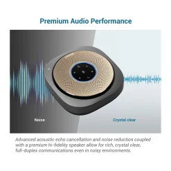 VTech VCS601-2 Cordless Conference Speakerphone, Black/Gold (80-2537-03)