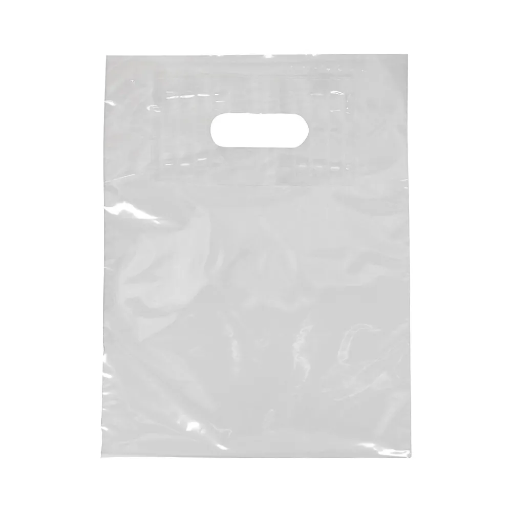 New SI Products 9"W x 12"L Die-Cut Handle Bag, 1.25 Mil, 1000/Carton (248-0912-C)