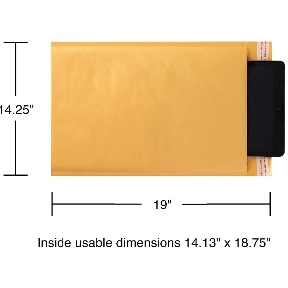 New Staples 14.25"W x 19"L Peel & Seal Bubble Mailer, #7, 12/Pack (51595-CC)