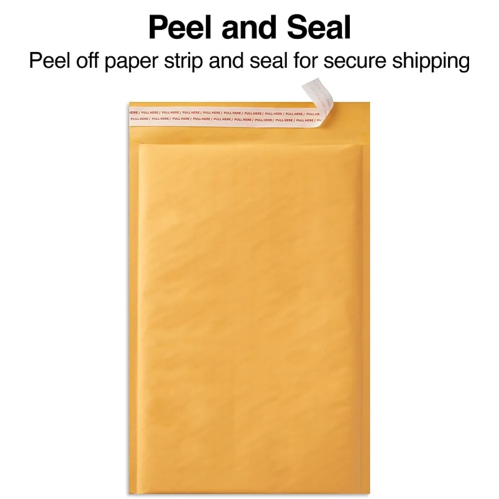 New Staples 14.25"W x 19"L Peel & Seal Bubble Mailer, #7, 12/Pack (51595-CC)