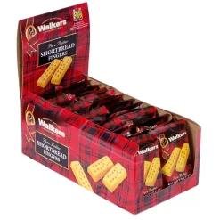Walkers Walker's Shortbread Fingers Pure Butter Shortbread Cookies, Individually Wrapped, 1.4 oz, 24/Pack (WKR00116)