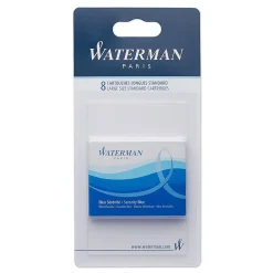 Pens|Waterman Paris Fountain Cartridge Pen Refills, Serenity Blue Ink, 8/Pack (S0713021)