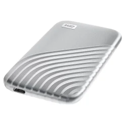 Best WD My Passport 1TB USB 3.2 External Solid-State Drive, Silver (BAGF0010BSL-WESN)