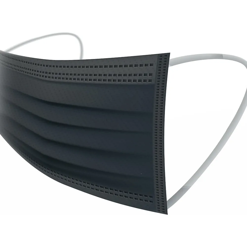 WeCare Disposable Face Mask, Adult, Black, 50/Box (WMN100006)