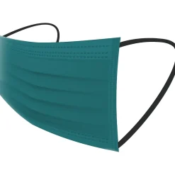 WeCare Disposable Face Masks, One Size, Assorted Ocean Tones, 50/Pack (WMN100133)