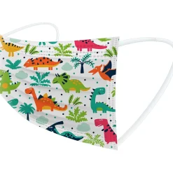 WeCare Disposable Face Masks, Kids, Assorted Dinosaur Designs, 50/Pack (WMN100128)