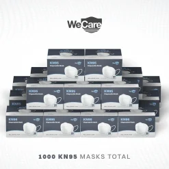 Disposable KN95 Face Mask, Adult, White, 20 Masks/Box, 50 Boxes/Pack (TBN202737)<WeCare Online