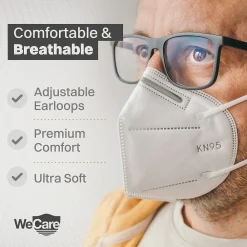 Disposable KN95 Face Mask, Adult, White, 20 Masks/Box, 50 Boxes/Pack (TBN202737)<WeCare Online