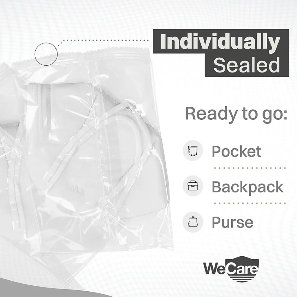 Disposable KN95 Face Mask, Adult, White, 20 Masks/Box, 50 Boxes/Pack (TBN202737)<WeCare Online