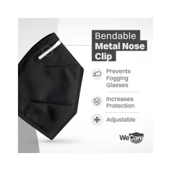 Disposable KN95 Face Mask, Adult, Black, 20 Masks/Box, 50 Boxes/Pack (TBN202937)<WeCare Online