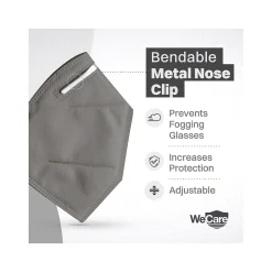 WeCare Disposable KN95 Face Mask, Adult, Dark Gray, 20 Masks/Box, 50 Boxes/Pack (TBN203231)