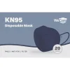 WeCare Disposable KN95 Face Mask, Adult, Navy, 20/Pack (WCKN106)