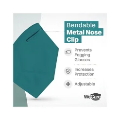 WeCare Ocean Tones Disposable KN95 Fabric Face Masks, One Size, Assorted Colors, 20/Pack, 3 Packs/Carton (TBN203257)